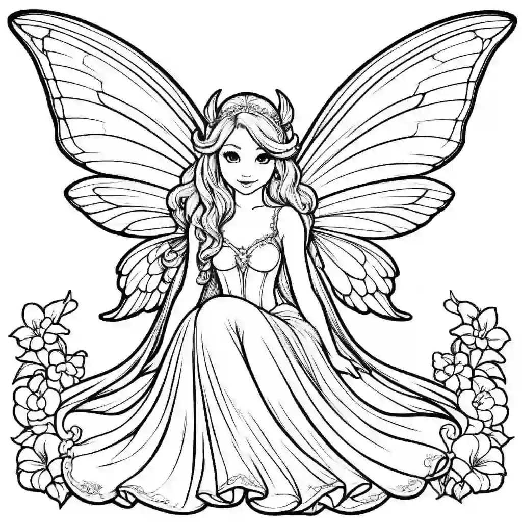Night Fairy coloring pages